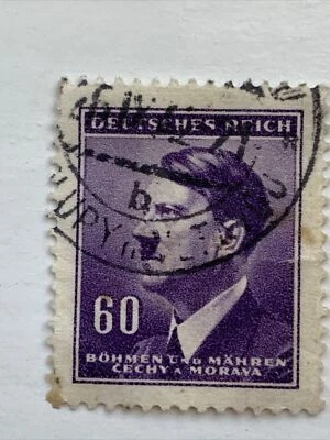 60 sellos del Reich alemán Adolf Hitler Bohmen und Mahren Cechia Moravia usados Foto 1 de 3