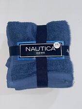 nautica 5 piece wash cloth-blue