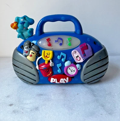 Blue's Clues Light Up Mini Musical Boom Box Toy 2000 Mattel Viacom WORKS - Image 1 of 4