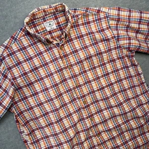 Vintage Brooks Brothers Sporthemd Herren Large mehrfarbig kariert Button Down adrett - Bild 1 von 8