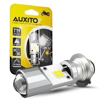 Bombilla LED T19 6500K Blanco Ámbar 3000K 100W Faro Moto ATV UTV Foto 1 de 4