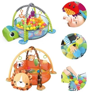 Kids 3 in 1 Turtle Baby Gym Activity Floor Mat| Ball Pit & Toys Baby Play mat UK - Picture 1 of 14