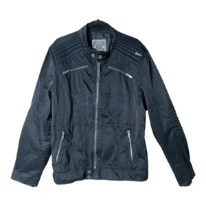 Chevignon Women’s Vintage Black Full Zip Biker Motorcycle Jacket Extra Large - Picture 1 of 11