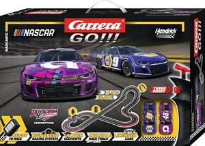 Carrera 62582 Go 1:43 NASCAR Talladega Competition Slot Car Set 2x Camaro ZL1 - Picture 1 of 6
