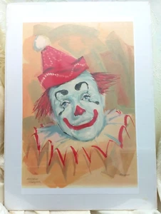 Signed Artist's Proof of Watercolor Clown by Roland Giampaoli - Picture 1 of 5