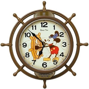 Seiko Wall Clock Old Time Mickey Mouse FW583A Steamboat Willie Disney Plastic - Picture 1 of 7