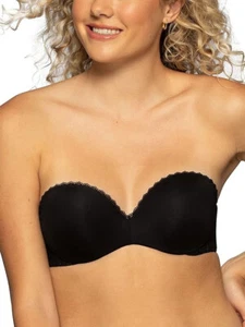 Lily of France Women's Gel Touch Strapless Push Up Bra 34C - Picture 1 of 3