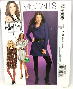 McCALLS Pattern 5699 Knit Dress Sizes 4-12 Cowl Collar Semi Fitted UNCUT NOS - Picture 1 of 6