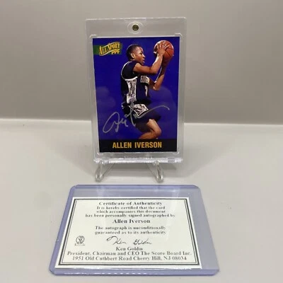 1996 Allen Iverson ROOKIE AUTO All Sport PPF RC Philadelphia 76ers HOF - Image 1 of 4