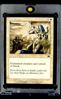 2002 MTG Magic the Gathering Onslaught #47 Pacifism White Enchantment - Image 1 of 4