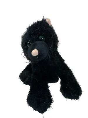 Ganz Webkinz Black Cat Plush Toy With Green Eyes 8” Stuffed Animal Soft - Image 1 of 4