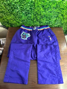 1996-97 Utah Jazz Basketball Warm-Up Snap Pants Mtn Style Champion Size 40+2+36 - Picture 1 of 5