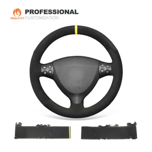 Cubierta de volante de coche gamuza negra MEWANT para Mercedes Benz Clase A W169 - Imagen 1 de 12