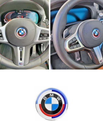 50th Anniversary M BMW Steering Wheel Emblem 46mm BMW 1 3 5 6 7 X5 8 36131181082 - Image 1 of 4