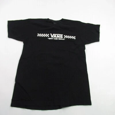 Vans Shirt Mens Medium Short Sleeve Black Crew Neck Off the Wall - Image 1 of 4