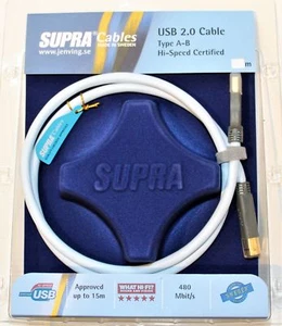 Supra Cables USB 2.0 USB Kabel A - B / Länge 1m - Picture 1 of 3