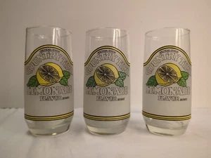 Country Time Lemonade Glasses (3) Frosted Drinking Glasses 16oz Vintage 3 Pieces - Picture 1 of 4
