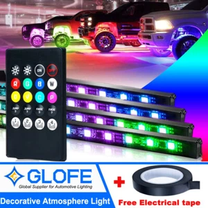 RGB LED Remote Strip Under Car Tube Underglow Underbody System Neon Light Kit - Picture 1 of 13