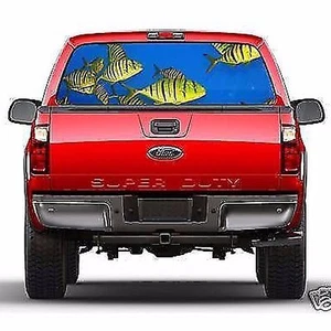 Tropical Fish Rear Window Graphic Tint Metro Auto Graphics Fits All Trucks - Picture 1 of 1