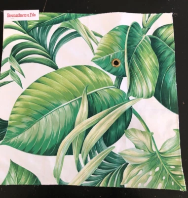 BRUNSCHWIG & FILS Islamorada in Spring Green 17 1/4 x 17 3/4"  Fabric Sample - Image 1 of 3