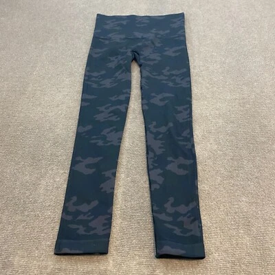 Leggings Spanx Mujer Medianos Negros Camuflaje Elastizados Activos Sin Costuras Cintura Alta Foto 1 de 4