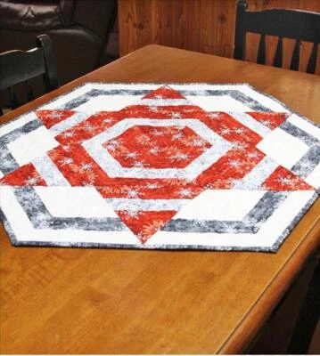 Northern Star Hexagon Table Topper Quilt Pattern by Cindi McCracken for Cut Loos - Image 1 of 3