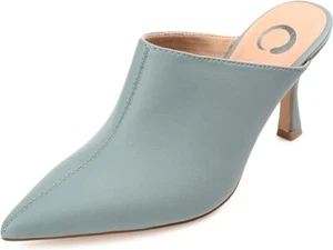 Journee Collection Women's Shiya Mules High Stiletto Pointed Toe Pumps Blue 8.5M - Picture 1 of 7
