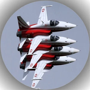 Colocador de tartas cumpleaños fiesta imagen de tartas fondant oblea avión P4 - Imagen 1 de 1