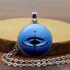 Water Drop Pattern Round Pendant Necklace