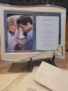 Lenox Forevermore Wedding Invitation 5 X 7" Silver Plate Double Frame New in Box - Picture 1 of 9