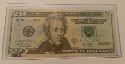 US Fancy Star Error Note Serial Twenty Dollar Replacement Duplicate Ink Fed $20 - Image 1 of 2