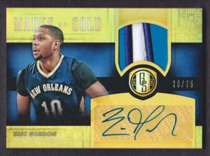 2015-16 Gold Standard Basketball Marks of Gold Patch Auto #3 Eric Gordon /25 - Picture 1 of 2
