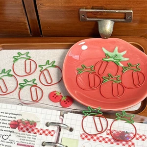 10-50 Cute Tomato Paper Clip Irregular Paper Clip Bookmark Office School Supplie - Picture 1 of 37