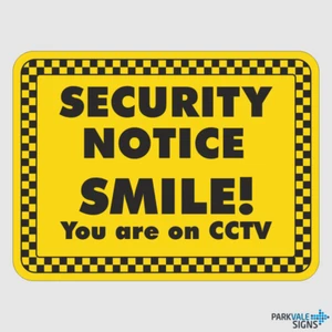 Aviso de seguridad ¡SONRÍE! Letrero de CCTV You Are On - Imagen 1 de 1