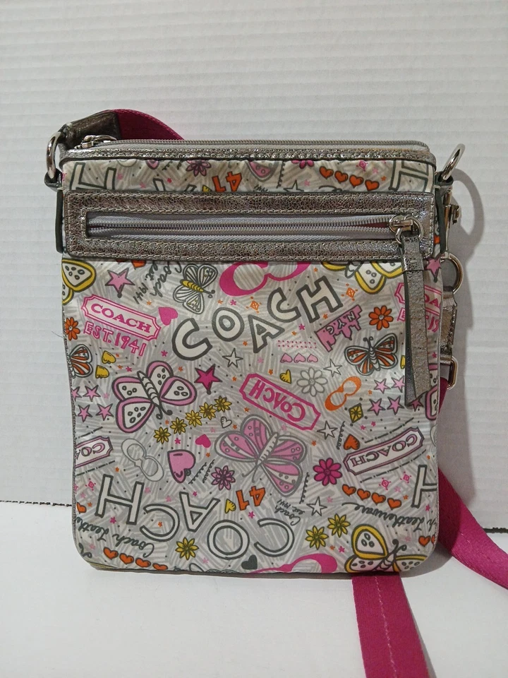 Bolso Bandolera Coach Poppy Butterfly Graffiti Foto 1 de 4