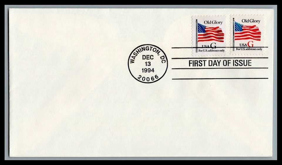 US FDC # 2881-2882 "G" Rate (32c) Old Glory none  ndd2c ssed 1994, 9N354 - Image 1 of 1