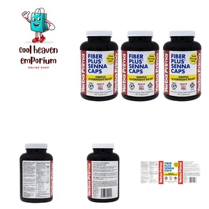 Fiber Plus Senna Capsules, 180 Count Pack of 3 - 118 Servings of Gentle Overn... - Picture 1 of 6