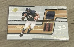 Camiseta deportiva Anthony Thomas 2001 Upper Deck SPX parche pelota novato RC BEARS - Imagen 1 de 2