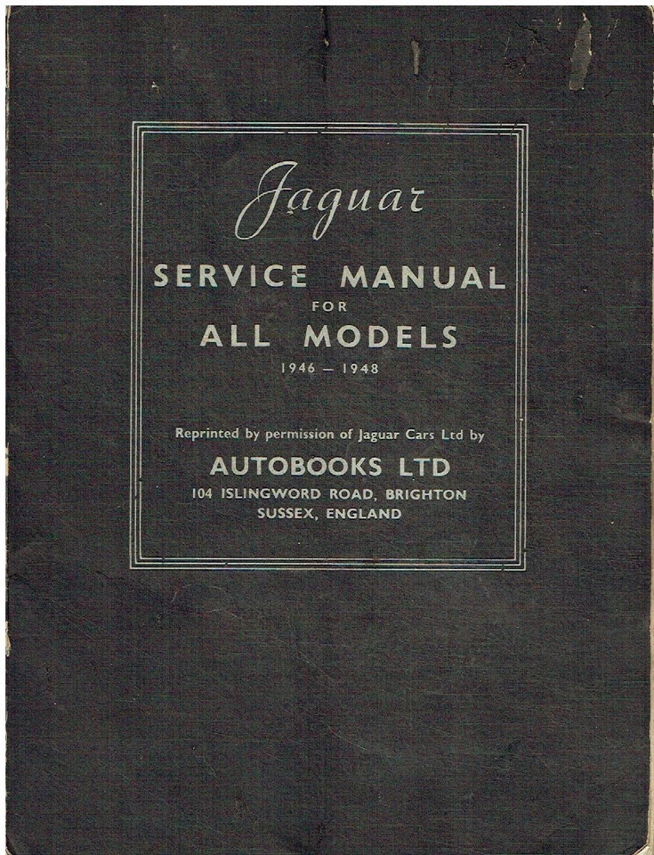 JAGUAR MkIV 1.5  2.5  3.5 LITRE SALOON D.H.COUPE 1946-48 FACTORY WORKSHOP MANUAL - Image 1 of 1