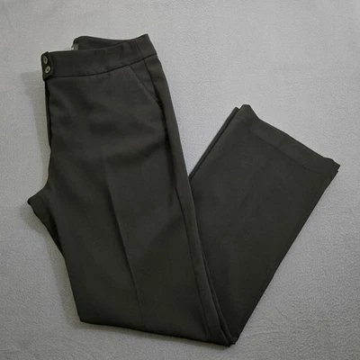 Talbots Women 10 Black High Rise Boot Cut Flat Front Stretch Trouser Pants - Image 1 of 4