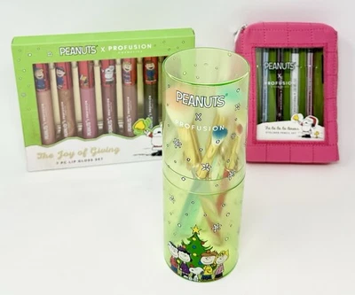 Peanuts X Profusion Cosmetics Snoopy Eyes Lips Cheeks Holiday Makeup Sets 17 Pc - Image 1 of 4