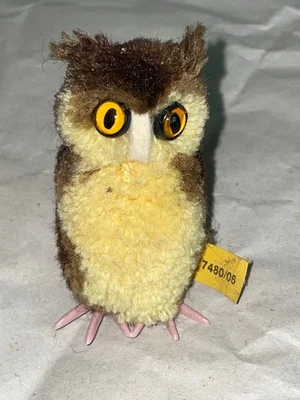 Steiff 7480/06 Eule  ca. 6 cm groß Uhu Knopf im Ohr und Fahne - Bild 1 von 4