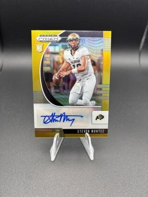 2020 Panini Prizm Draft Picks Rookies Steven Montez #123 Prizm Gold /10 Auto RC - Image 1 of 2