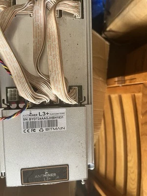 Bitmain Antminer L3+ 504 MH/s DOGE Crypto Miner Litecoin SCRYPT + Power Supply - Image 1 of 4