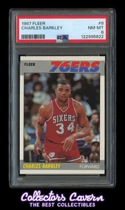 1987 Fleer #9 Charles Barkley PSA 8 (NM-MT) - Foto 1 di 2