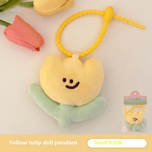 Cute Cartoon Plush Tulip Keychain Soft Stuffed Flower Dolls Bag Pendant Decor* - Picture 1 of 15
