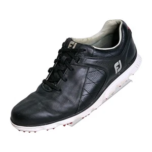 FootJoy Pro SL Spikeless Golf Shoes Mens 12 M Black Leather Athletic Turf 53594 - Picture 1 of 12