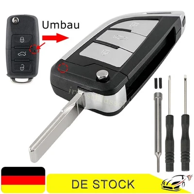 Umbau Klapp Schlüssel Gehäuse für VW Bora Polo Passat 3B 3BG B5 Caddy EOS Golf - Bild 1 von 4