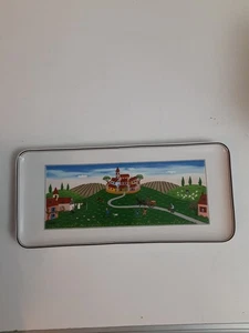 Villeroy & Boch Naif Village Scene 13.5" Sandwich Tray  Excellent - Picture 1 of 3
