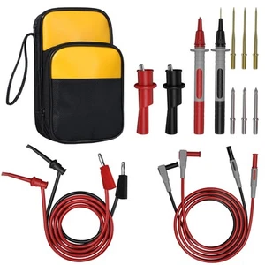 Multimeter Test Leads Kit with Soft Tool Carrying Case Alligator Clips Test H... - Picture 1 of 6